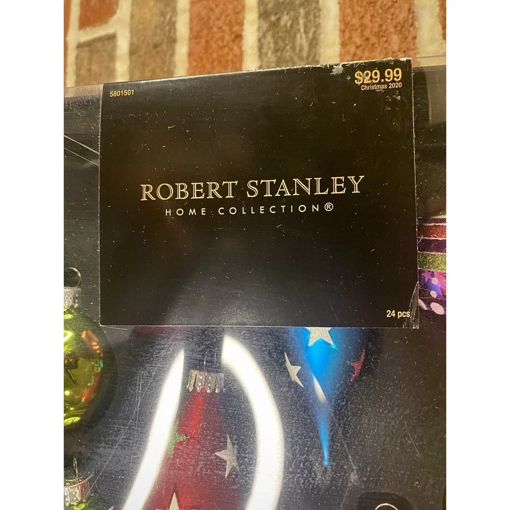 Lot 23 Robert Stanley Glass Christmas Ornaments Home collection vintage-new‎